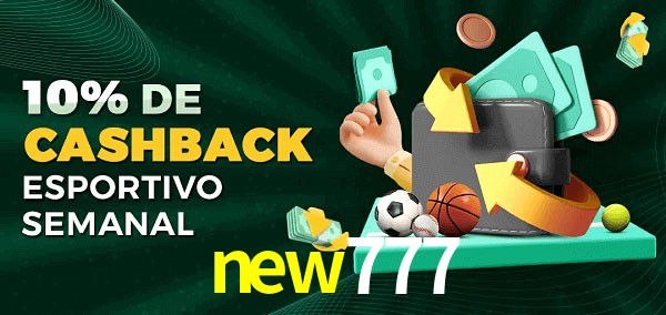 10% de bônus de cashback na new777